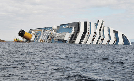 Năm 2012: lật tàu Costa Concordia