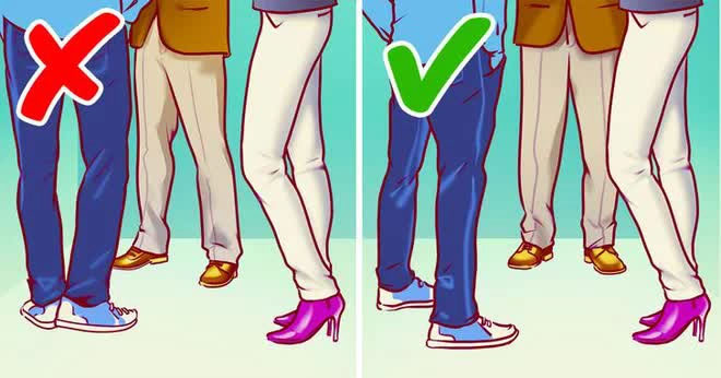 Hướng chân về phía người mà chúng ta quan tâm