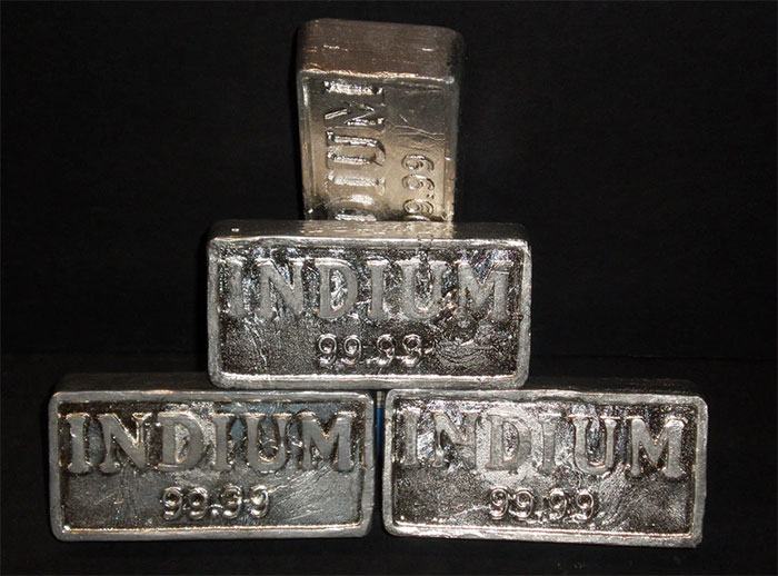 Indium là vật liệu kim loại rất quan trọng