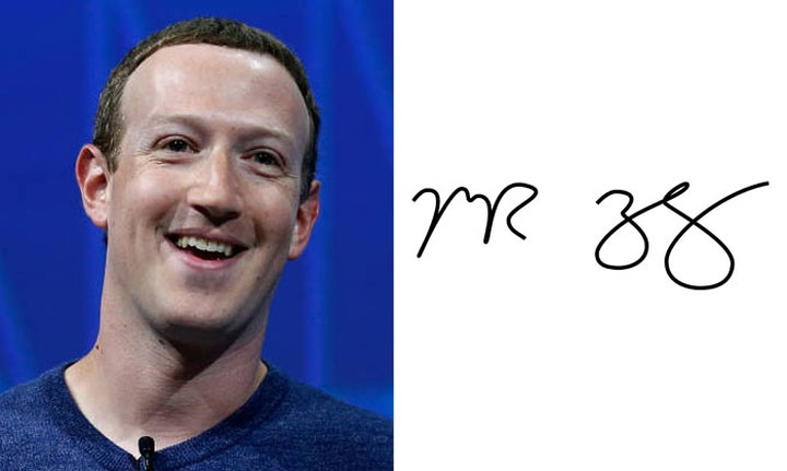 chu-ky-5 Chữ ký đơn giản của ông chủ Facebook - Mark Zuckerberg.